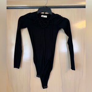 Hollister XS Black Long sleeve Bodysuit